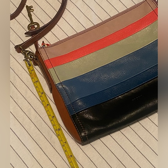 Multi-colored leather crossbody bag - Picture 2 of 12